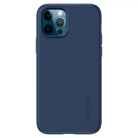&Eacute;tui Spigen Thin Fit Thin en polycarbonate pour iPhone 12 et iPhone 12 Pro - Bleu