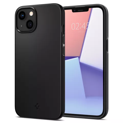 Spigen Thin Fit coque fine en polycarbonate compatible avec iPhone 13 - noire