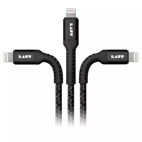 C&acirc;ble de chargement USB-A MFi robuste Laut C&acirc;ble Lightning 120 cm - Noir