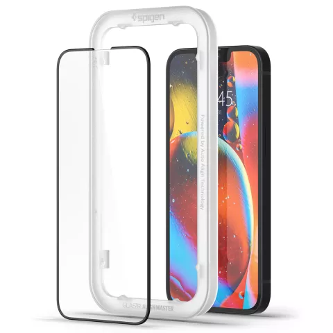 Spigen tR Align Master FC (2 Pack) + Cadre de protection d&#039;&eacute;cran compatible avec iPhone 13 et iPhone 13 Pro - noir