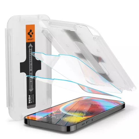 Spigen tR EZ Fit Sensors Open + Frame protecteur d&#039;&eacute;cran compatible avec iPhone 13 et iPhone 13 Pro - transparent