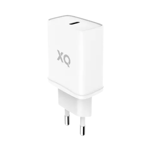 Chargeur de voyage Xqisit adaptateur USB-C chargeur secteur PD 20 W - Blanc