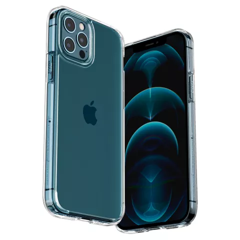 Housse de Air Cushion Spigen Ultra Hybrid PU et TPU pour iPhone 12 et iPhone 12 Pro - Transparente