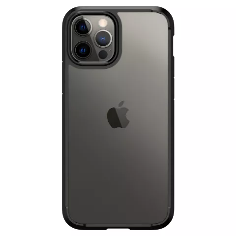 Coque Spigen Ultra Hybrid PU et TPU Air Cushion compatible avec iPhone 12 et iPhone 12 Pro - noir