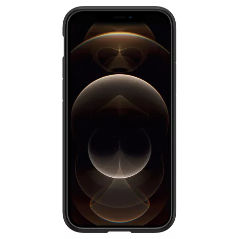 Coque Spigen Ultra Hybrid PU et TPU Air Cushion compatible avec iPhone 12 et iPhone 12 Pro - noir