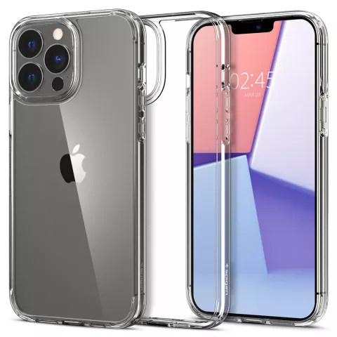 Coque Spigen Ultra Hybrid PU et TPU Air Cushion compatible avec iPhone 13 Pro Max - transparente