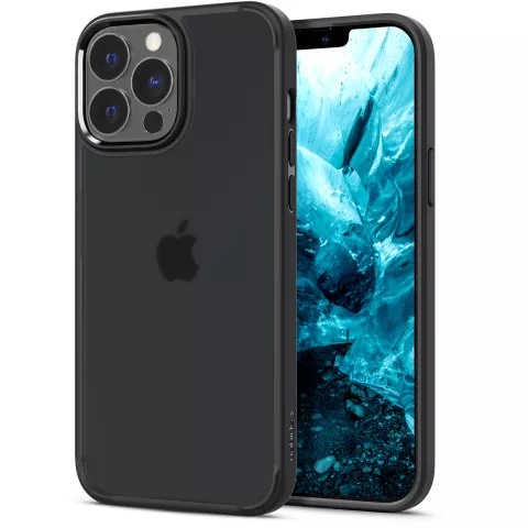 Coque Spigen Ultra Hybrid PU et TPU Air Cushion compatible avec iPhone 13 Pro Max - noir
