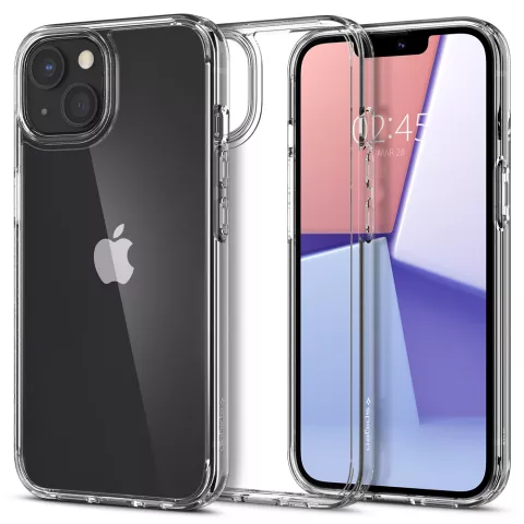 Coque Spigen Ultra Hybrid PU et TPU Air Cushion compatible avec iPhone 13 - transparente