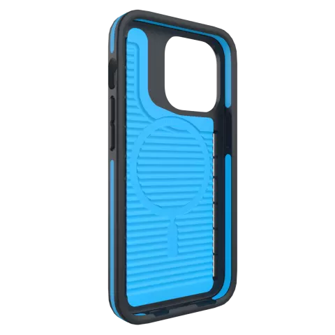 Coque Gear4 Vancouver Snap D3O compatible avec iPhone 13 Pro - noir et bleu
