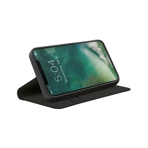 Xqisit Eco Wallet Selection Anti Bac biod&eacute;gradable compatible avec iPhone 12 mini - noir
