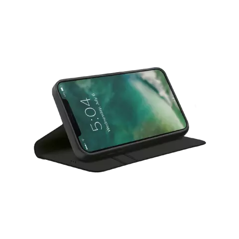 &Eacute;tui Biod&eacute;gradable Anti Bac Xqisit Eco Wallet Selection pour iPhone 12 Pro Max - Noir