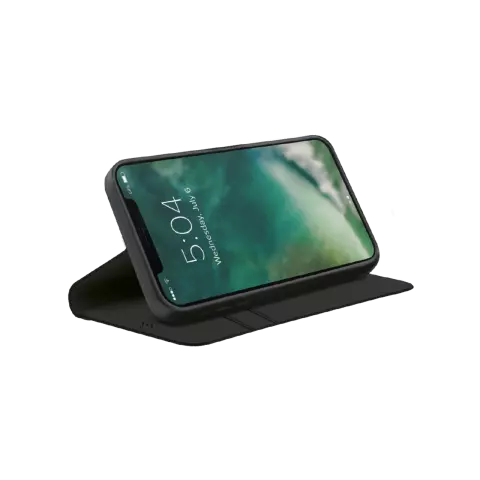 Xqisit Eco Wallet Selection Anti Bac biod&eacute;gradable compatible avec iPhone 12 Pro Max - noir