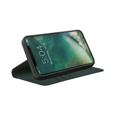 Xqisit Eco Wallet Selection Anti Bac biod&eacute;gradable compatible avec iPhone 12 mini - vert