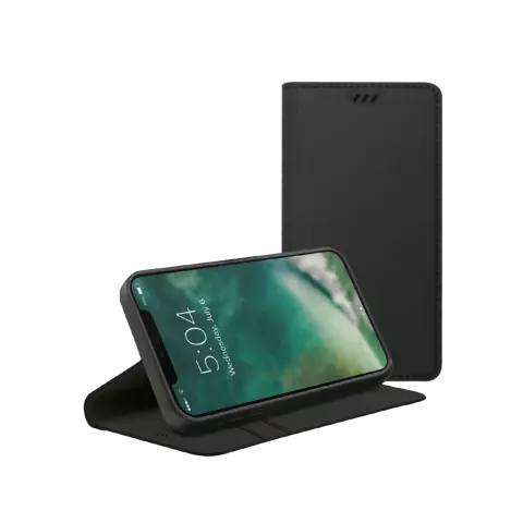 &Eacute;tui Biod&eacute;gradable Anti Bac Xqisit Eco Wallet Selection pour iPhone 12 Pro Max - Noir