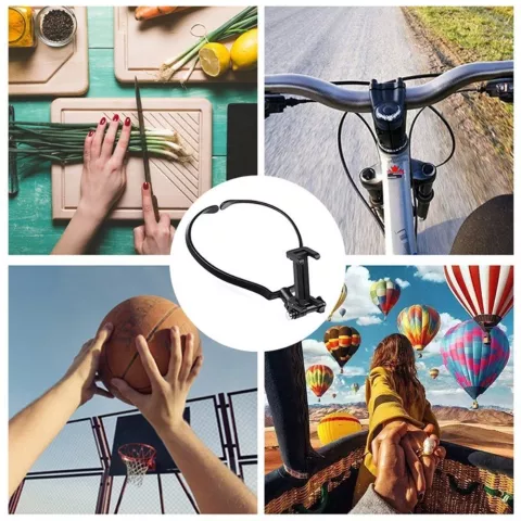 Support de t&eacute;l&eacute;phone universel au cou suspendu au support de cam&eacute;ra de sport de plein air pour smartphone - Noir