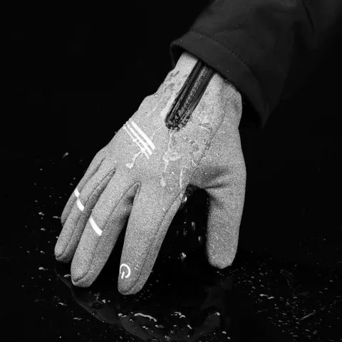Gants tactiles WHEEL UP - R&eacute;sistants aux &eacute;claboussures - Gris Taille XL