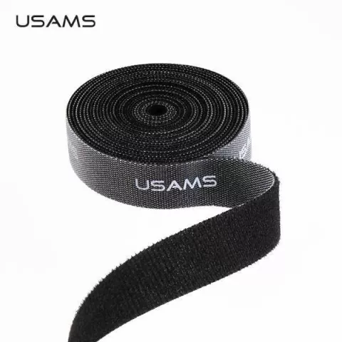 Attache-c&acirc;ble noir d&eacute;coupable Organiseur de c&acirc;bles Velcro 1 m&egrave;tre de long