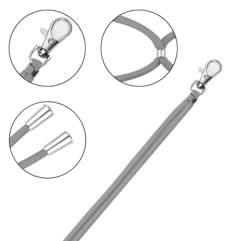 Cordon T&eacute;l&eacute;phonique Multifonctionnel Ajustable avec Patch - Gris