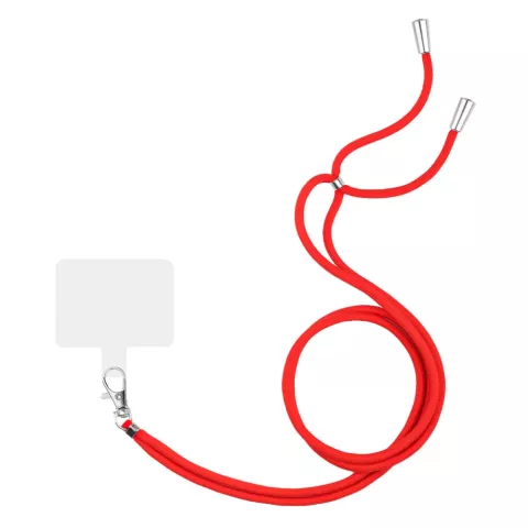 Cordon T&eacute;l&eacute;phonique Multifonctionnel Ajustable avec Patch - Rouge