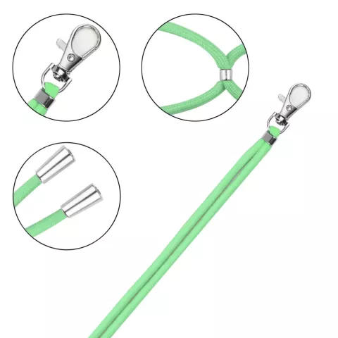 Cordon t&eacute;l&eacute;phonique multifonctionnel r&eacute;glable avec patch - Vert