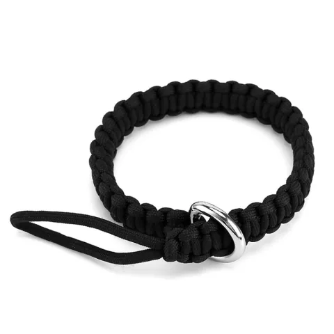 Bracelet De Corde En Nylon Robuste Sangle Anti-perte Pour T&eacute;l&eacute;phone / Appareil Photo / compatible avec AirPods - Noir