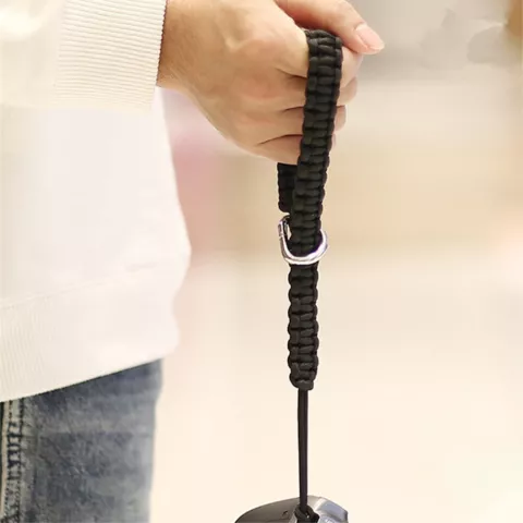 Bracelet De Corde En Nylon Robuste Sangle Anti-perte Pour T&eacute;l&eacute;phone / Appareil Photo / compatible avec AirPods - Noir