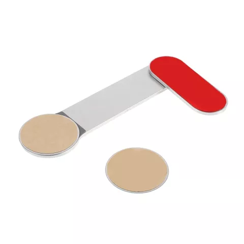 Support de t&eacute;l&eacute;phone magn&eacute;tique en aluminium pour ordinateur portable compatible avec MacBook et iPhone - Couleur argent