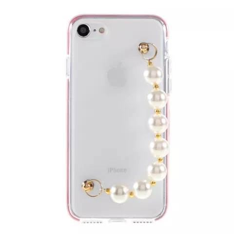 Coque en TPU Pearls compatible avec iPhone 7, 8, SE 2020 et SE 2022 - transparente