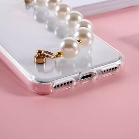Coque en TPU Pearls pour iPhone 7, 8, SE 2020 et SE 2022 - transparente
