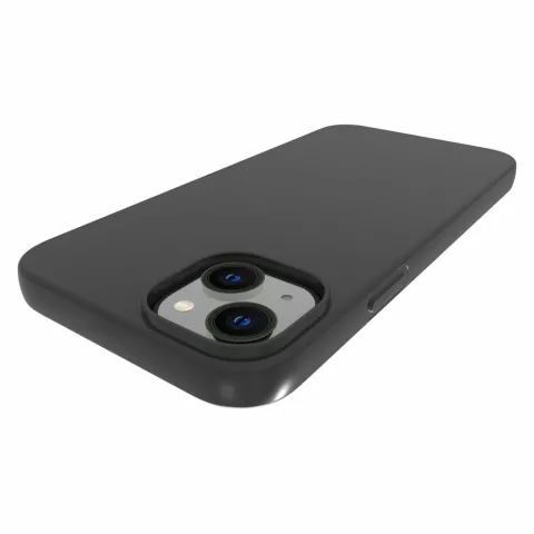 Coque en TPU noir mat compatible avec iPhone 14 - noir