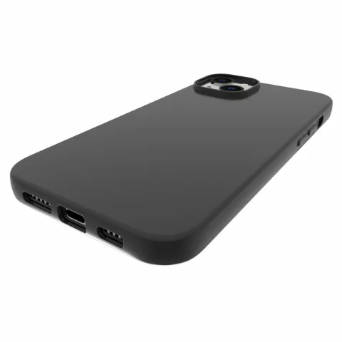 Coque en TPU noir mat compatible avec iPhone 14 - noir