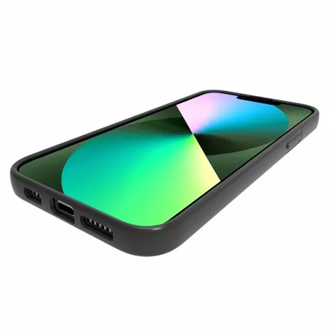 Coque en TPU noir mat compatible avec iPhone 14 - noir