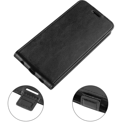 &Eacute;tui en cuir artificiel Flipcase vertical compatible avec iPhone 14 - noir