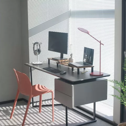 Support de moniteur en bois 3 pi&egrave;ces et support pour ordinateur portable pour le bureau