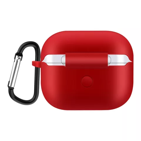 &Eacute;tui en silicone Solid Protection avec crochet compatible avec AirPods 3 - rouge