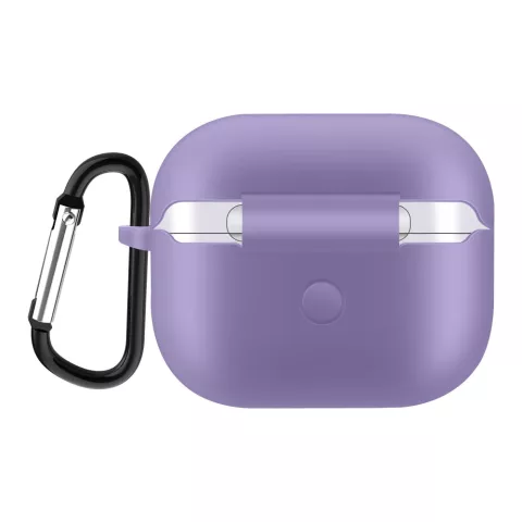 &Eacute;tui en silicone Solid Protection avec crochet compatible avec AirPods 3 - violet
