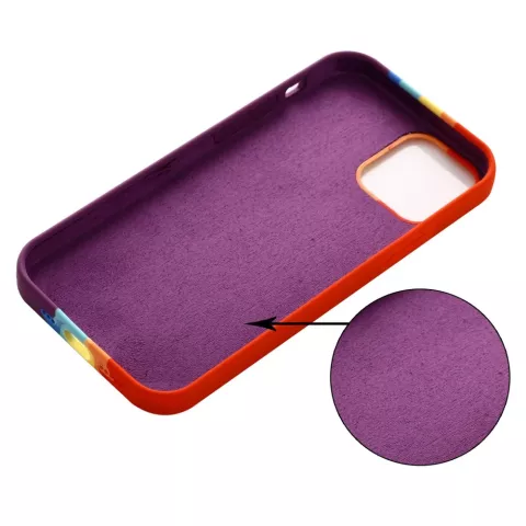 Coque en silicone Rainbow Pride pour iPhone 14 Pro - pastel