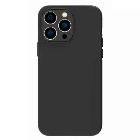 Coque en TPU noir mat compatible avec iPhone 14 Pro - noir