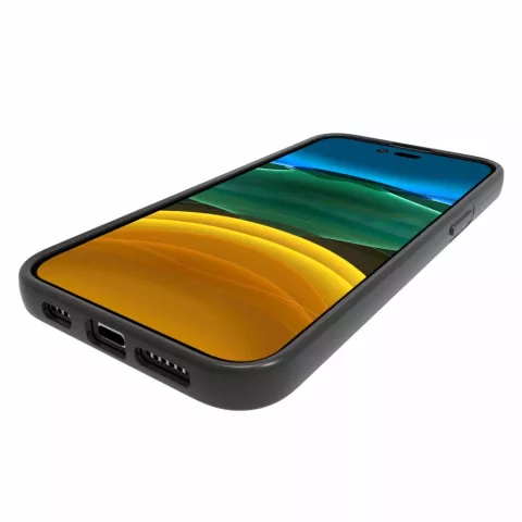 Coque en TPU noir mat compatible avec iPhone 14 Pro - noir