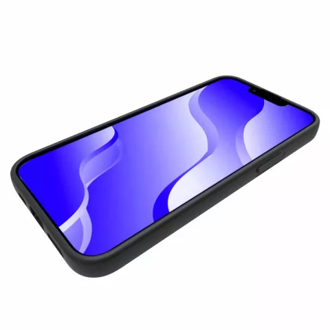 Coque en TPU noir mat compatible avec iPhone 14 Plus - noir