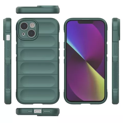 Coque TPU Shock Absorb compatible avec iPhone 14 Plus - vert