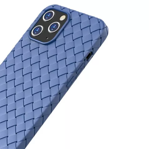 Coque en TPU tiss&eacute; pour iPhone 14 Pro Max - bleu