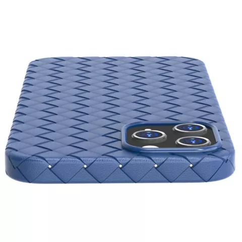 Coque en TPU tiss&eacute; compatible avec iPhone 14 Pro Max - bleue