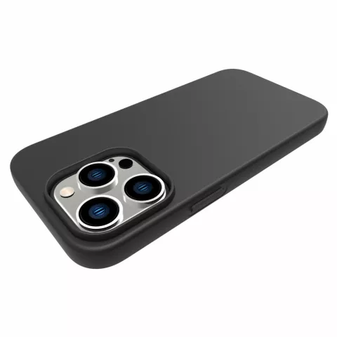 Coque en TPU noir mat compatible avec iPhone 14 Pro Max - noir