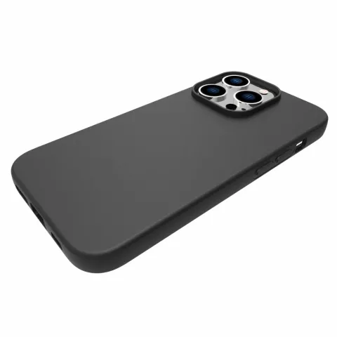 Coque en TPU noir mat compatible avec iPhone 14 Pro Max - noir