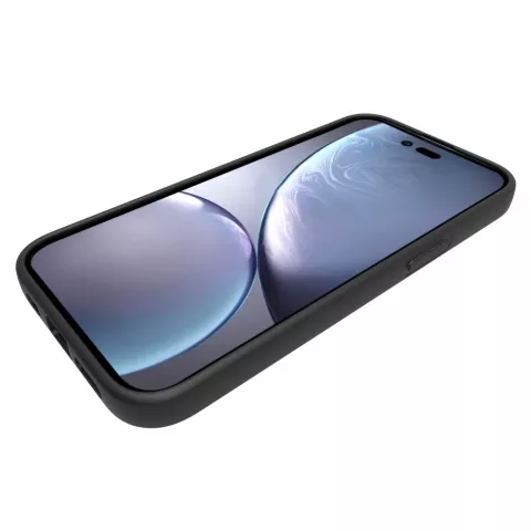 Coque en TPU noir mat compatible avec iPhone 14 Pro Max - noir