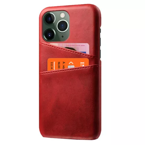&Eacute;tui en similicuir Duo Cardslot Wallet pour iPhone 14 Pro Max - rouge
