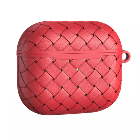 &Eacute;tui en TPU de protection tiss&eacute; avec oeillet compatible avec AirPods 3 - rouge