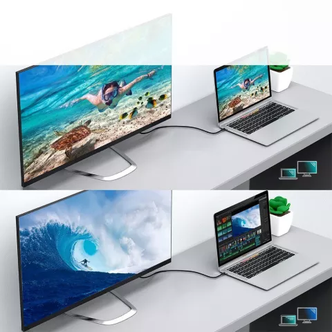 Choetech 100W C&acirc;ble USB-C 2M PD 4K 10Gbps Charge Rapide Alimentation de Charge Rapide - Noir