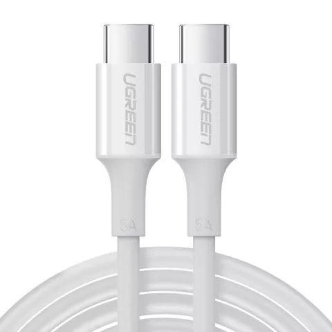 Ugreen US300 C&acirc;ble USB-C 100W C&acirc;ble de charge pour ordinateur portable 2M PD 5A - Blanc